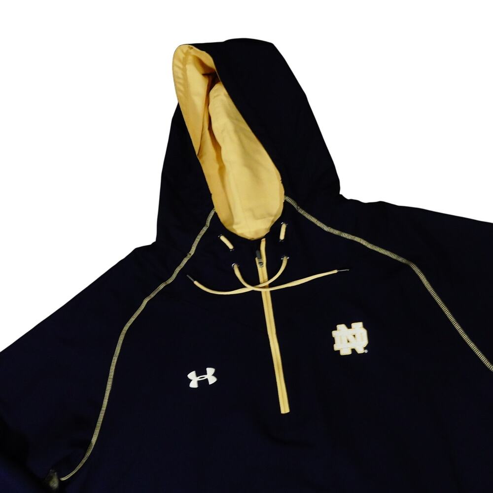 Under Armour Performance Norte Dame Navy Pullover Hoodie Hoodie Loose 2XL